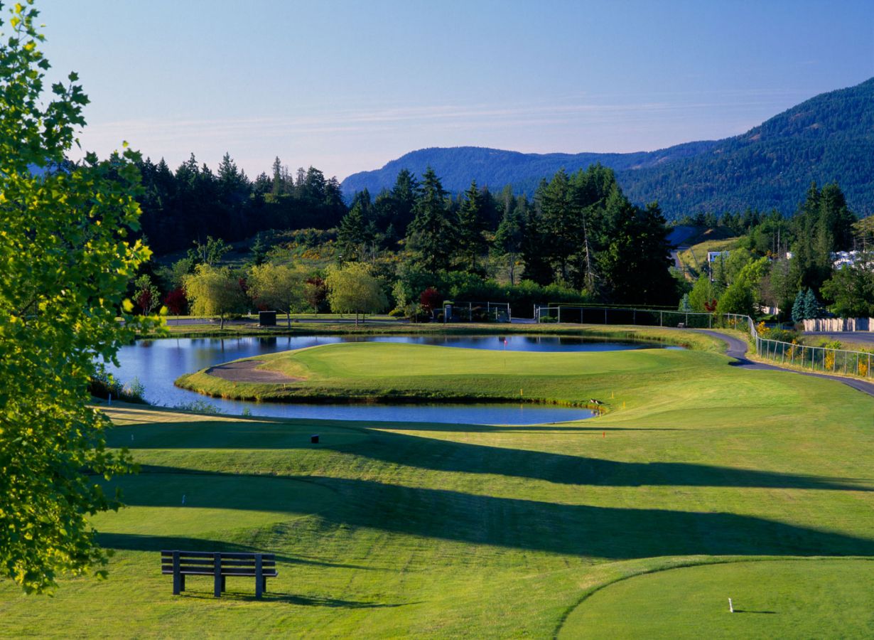 Golf Course Overview Hole 17 at Arbutus Ridge Golf Club Arbutus